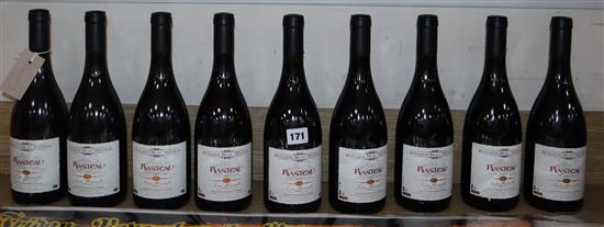 Nine bottles of Domaine Beau Mistral Rasteau Cotes du Rhone Villages Cuvee Les Florianaelle, 2007